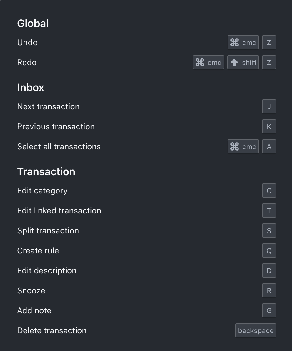 Tender's keyboard shortcuts make clearing your inbox super fast